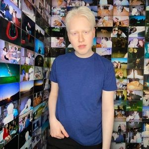 Blue melange t shirt !!